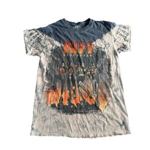 Kiss Destroyer T-Shirt Gray , Orange & Beige Men’s Size Small